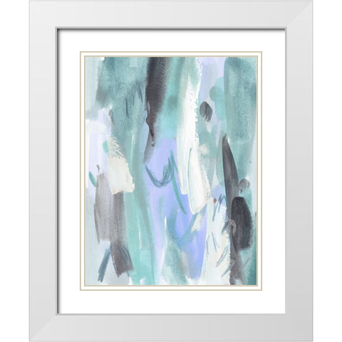 Ocean Crush IV White Modern Wood Framed Art Print with Double Matting by Wang, Melissa