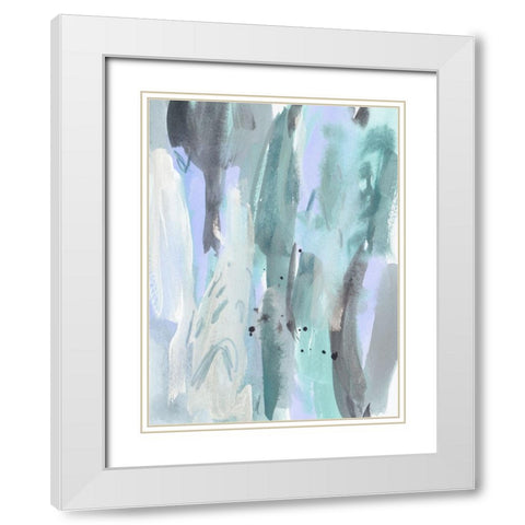 Ocean Crush V White Modern Wood Framed Art Print with Double Matting by Wang, Melissa