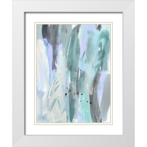 Ocean Crush V White Modern Wood Framed Art Print with Double Matting by Wang, Melissa