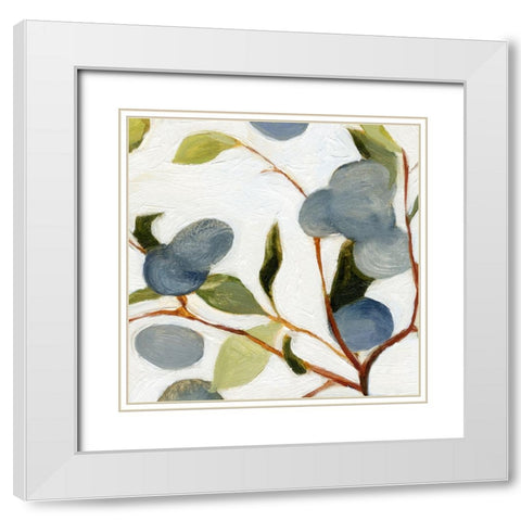 Olives on the Branch III White Modern Wood Framed Art Print with Double Matting by Caroline, Emma