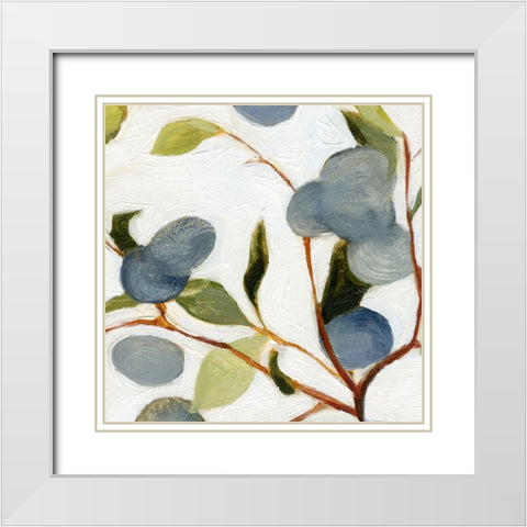 Olives on the Branch III White Modern Wood Framed Art Print with Double Matting by Caroline, Emma