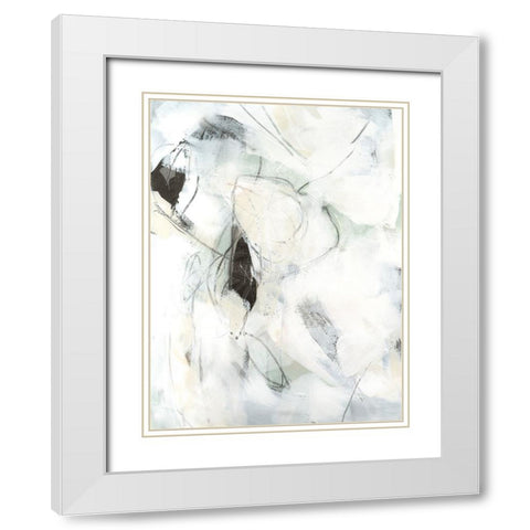Marble Ploy II White Modern Wood Framed Art Print with Double Matting by Vess, June Erica