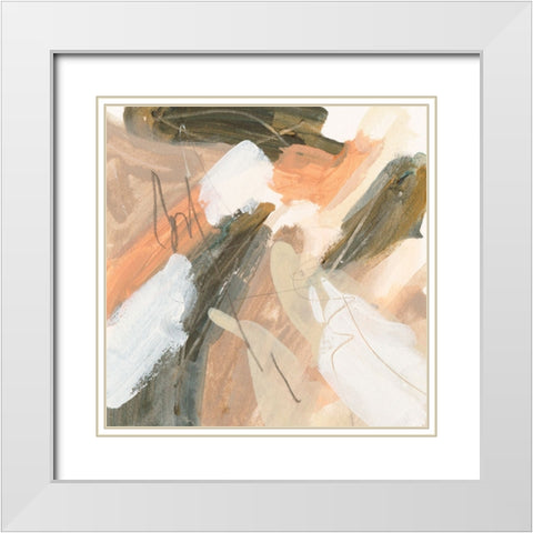 Dawn Swirl III White Modern Wood Framed Art Print with Double Matting by Wang, Melissa