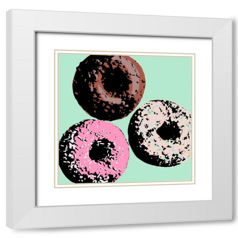 Sweet Shop V White Modern Wood Framed Art Print with Double Matting by Warren, Annie