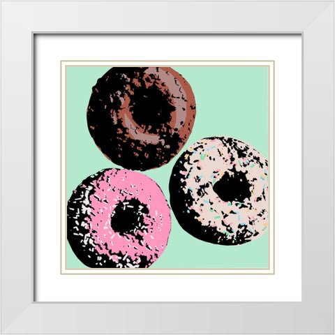 Sweet Shop V White Modern Wood Framed Art Print with Double Matting by Warren, Annie