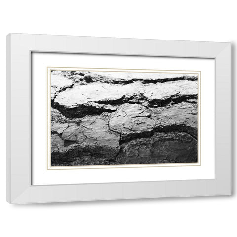 Found Textures IV White Modern Wood Framed Art Print with Double Matting by Johnson, Jason