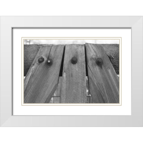 Found Textures V White Modern Wood Framed Art Print with Double Matting by Johnson, Jason