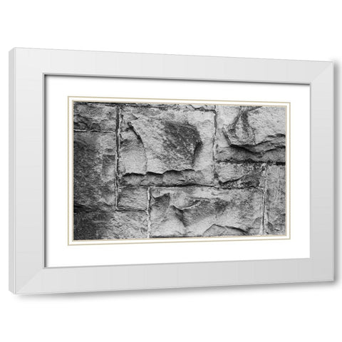 Found Textures VI White Modern Wood Framed Art Print with Double Matting by Johnson, Jason