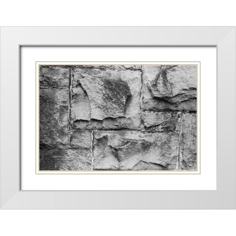 Found Textures VI White Modern Wood Framed Art Print with Double Matting by Johnson, Jason