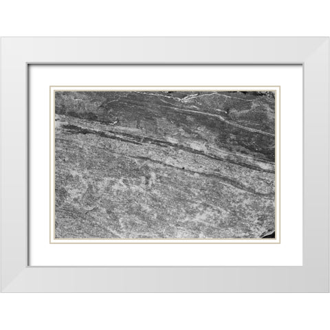 Found Textures VIII White Modern Wood Framed Art Print with Double Matting by Johnson, Jason