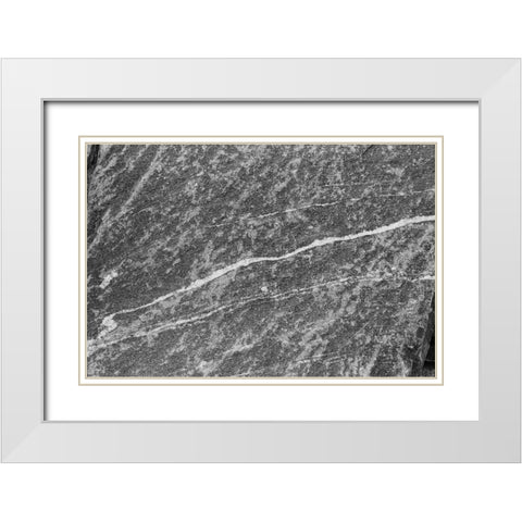 Found Textures IX White Modern Wood Framed Art Print with Double Matting by Johnson, Jason