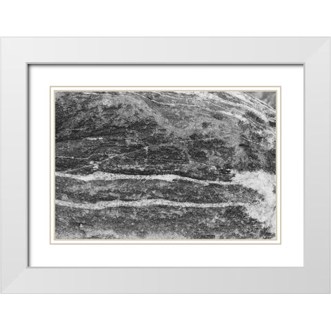 Found Textures X White Modern Wood Framed Art Print with Double Matting by Johnson, Jason