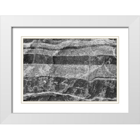 Found Textures XI White Modern Wood Framed Art Print with Double Matting by Johnson, Jason
