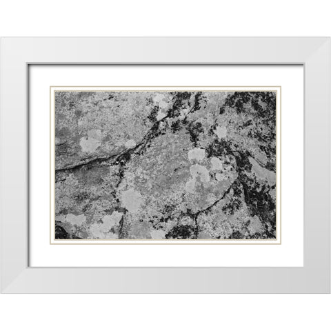 Found Textures XII White Modern Wood Framed Art Print with Double Matting by Johnson, Jason