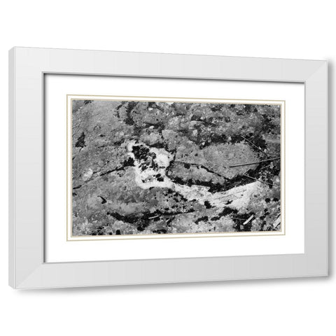 Found Textures XIV White Modern Wood Framed Art Print with Double Matting by Johnson, Jason