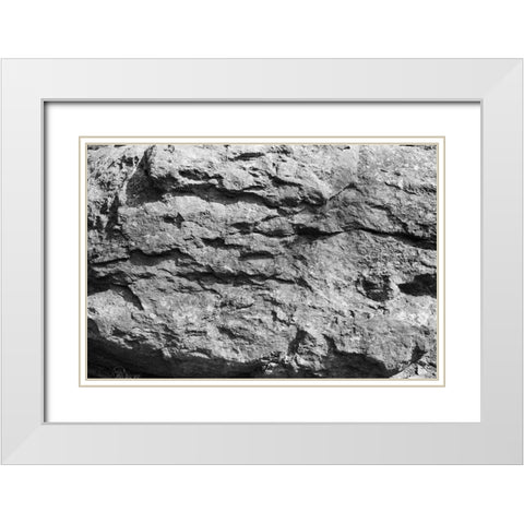 Found Textures XV White Modern Wood Framed Art Print with Double Matting by Johnson, Jason
