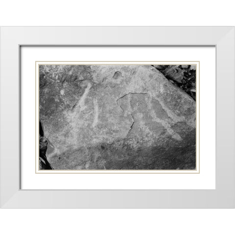 Found Textures XVII White Modern Wood Framed Art Print with Double Matting by Johnson, Jason