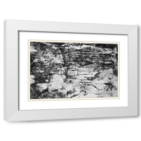 Found Textures XVIII White Modern Wood Framed Art Print with Double Matting by Johnson, Jason