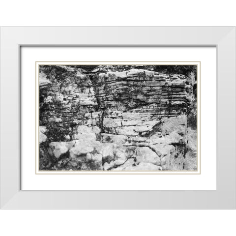 Found Textures XVIII White Modern Wood Framed Art Print with Double Matting by Johnson, Jason