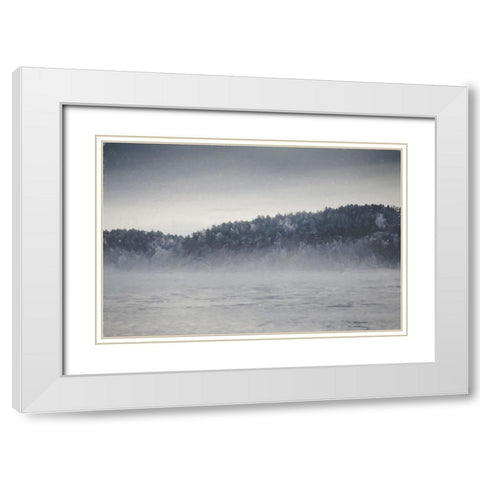 Fog and Forest White Modern Wood Framed Art Print with Double Matting by Curinga, Kim