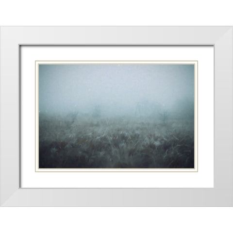 Blue Mist White Modern Wood Framed Art Print with Double Matting by Curinga, Kim