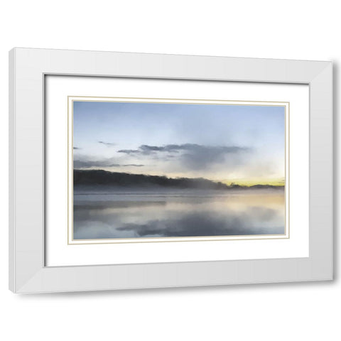 Sunrise Lake White Modern Wood Framed Art Print with Double Matting by Curinga, Kim