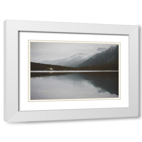 Lake Vista White Modern Wood Framed Art Print with Double Matting by Curinga, Kim