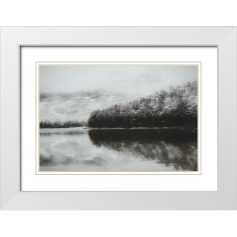 Forest Fog White Modern Wood Framed Art Print with Double Matting by Curinga, Kim