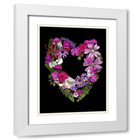 Flower Drama VI White Modern Wood Framed Art Print with Double Matting by Stalus, Judy