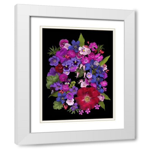 Flower Drama VIII White Modern Wood Framed Art Print with Double Matting by Stalus, Judy