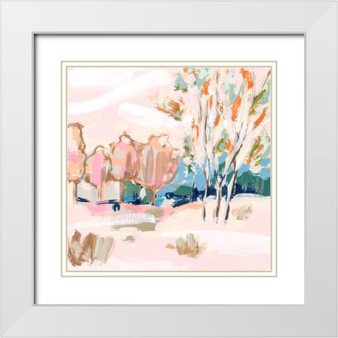 Cherry Spring IV White Modern Wood Framed Art Print with Double Matting by Wang, Melissa
