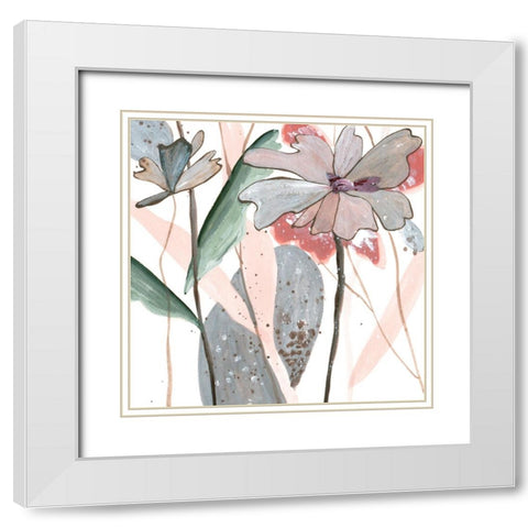 By the River I White Modern Wood Framed Art Print with Double Matting by Wang, Melissa