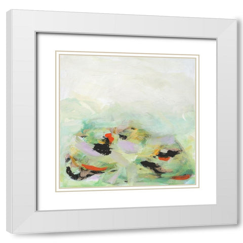 Floating on Air II White Modern Wood Framed Art Print with Double Matting by Fuchs, Jodi