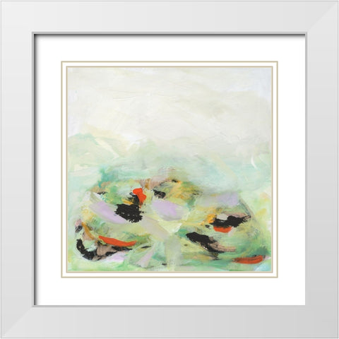 Floating on Air II White Modern Wood Framed Art Print with Double Matting by Fuchs, Jodi