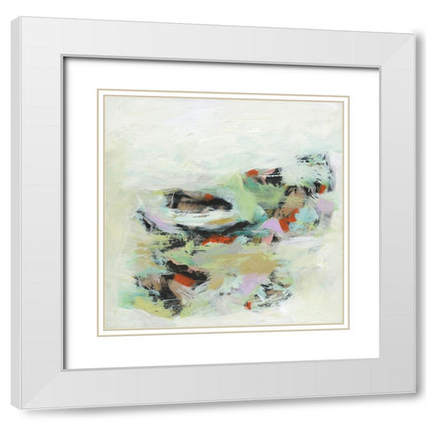 Floating on Air III White Modern Wood Framed Art Print with Double Matting by Fuchs, Jodi