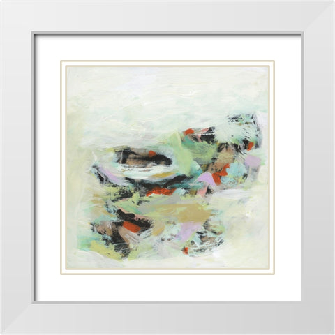 Floating on Air III White Modern Wood Framed Art Print with Double Matting by Fuchs, Jodi