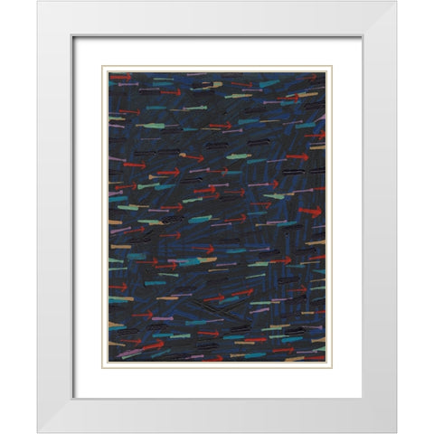 Forward I White Modern Wood Framed Art Print with Double Matting by Fuchs, Jodi