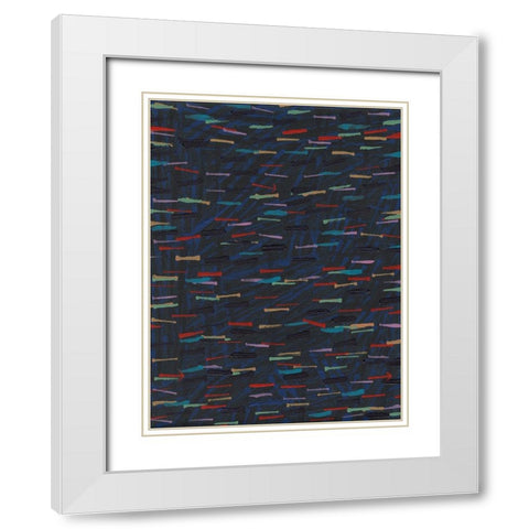 Forward II White Modern Wood Framed Art Print with Double Matting by Fuchs, Jodi