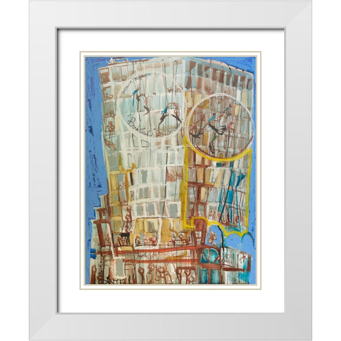 Bandaloo I White Modern Wood Framed Art Print with Double Matting by Ferrell, Erin McGee