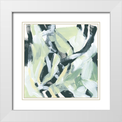 Jungle Rhythm III White Modern Wood Framed Art Print with Double Matting by Vess, June Erica