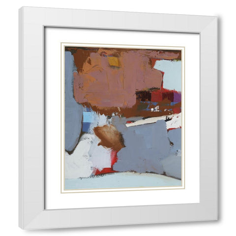 Colorful Expressionism II White Modern Wood Framed Art Print with Double Matting by Ferrell, Erin McGee