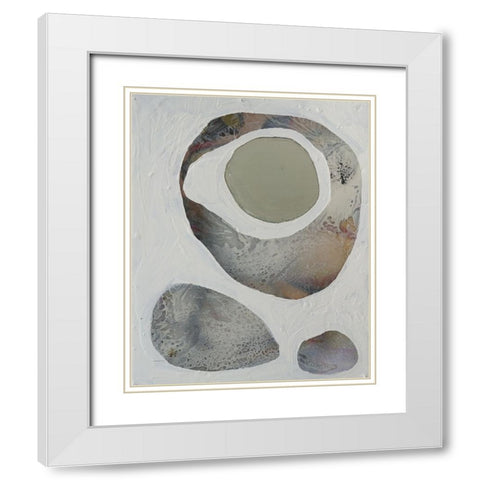 Orbs II White Modern Wood Framed Art Print with Double Matting by Ferrell, Erin McGee
