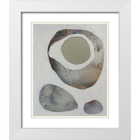 Orbs II White Modern Wood Framed Art Print with Double Matting by Ferrell, Erin McGee