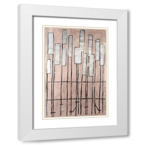 Clavichord II White Modern Wood Framed Art Print with Double Matting by Willett, Michael