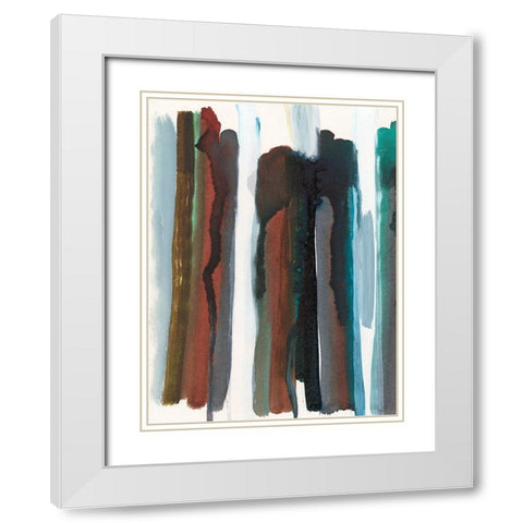 Lyrical Lines II White Modern Wood Framed Art Print with Double Matting by Fuchs, Jodi
