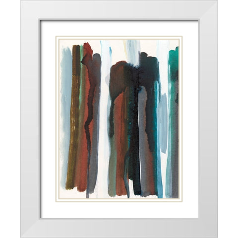 Lyrical Lines II White Modern Wood Framed Art Print with Double Matting by Fuchs, Jodi