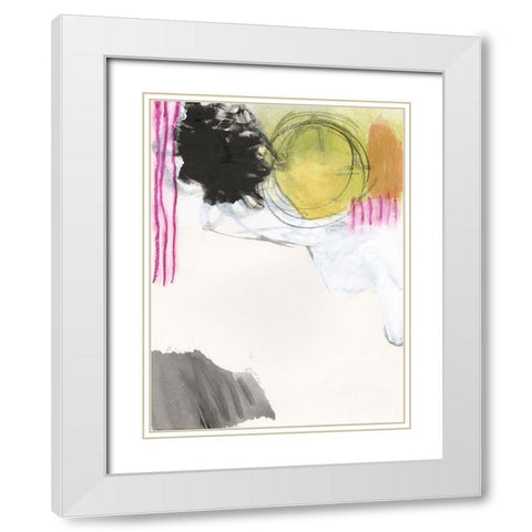 Lulu Abstract II White Modern Wood Framed Art Print with Double Matting by Fuchs, Jodi