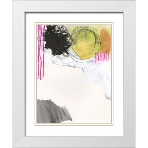 Lulu Abstract II White Modern Wood Framed Art Print with Double Matting by Fuchs, Jodi