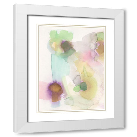 Delighted I White Modern Wood Framed Art Print with Double Matting by Fuchs, Jodi