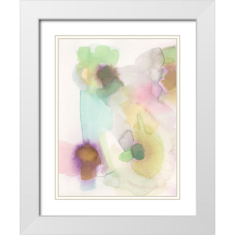 Delighted I White Modern Wood Framed Art Print with Double Matting by Fuchs, Jodi